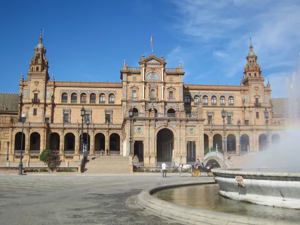 The Plaza de España, "Spain Square". — стокове фото