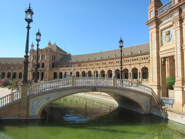 The Plaza de España, "Spain Square". — 图库照片