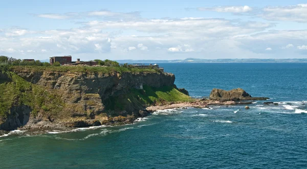 View to the sea from the wall of Tantallon Castle — Stock Photo, Image