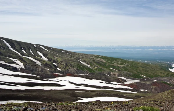 Widok ze zbocza wulkanu avachinsky Zdjęcia Stockowe bez tantiem