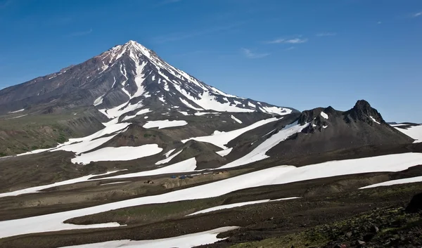 Widok ze zbocza wulkanu avachinsky Zdjęcie Stockowe