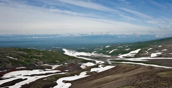 Widok ze zbocza wulkanu avachinsky Zdjęcie Stockowe