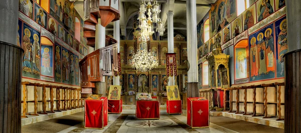 Orthodox church interior pano — Stock Photo, Image