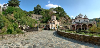 eski antik kilise karmaşık ve Manastırı, st. joakim osogovski, Makedonya panorama