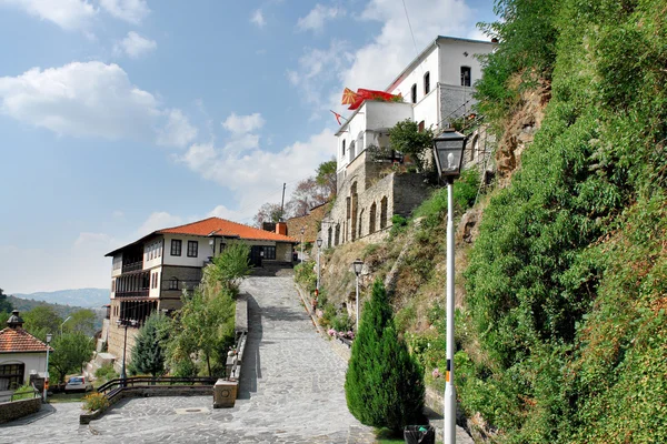 Oude oude kerk complex en klooster, st. joakim osogovski, Macedonië, onderste deelvenster — Stockfoto