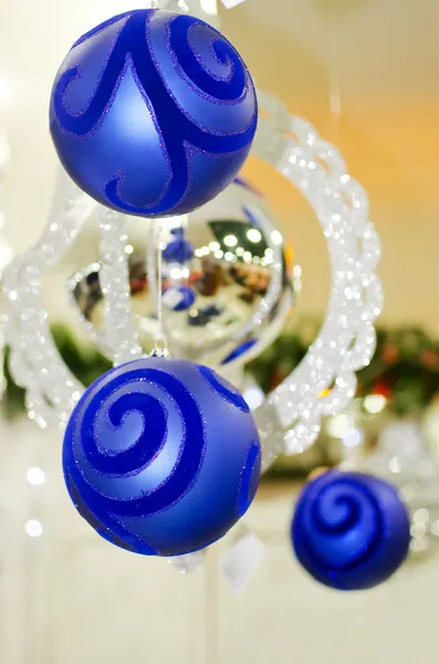 Feliz Natal e Feliz ano novo bolas — Fotografia de Stock