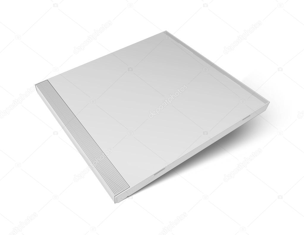 CD cover closed, isolated on white background