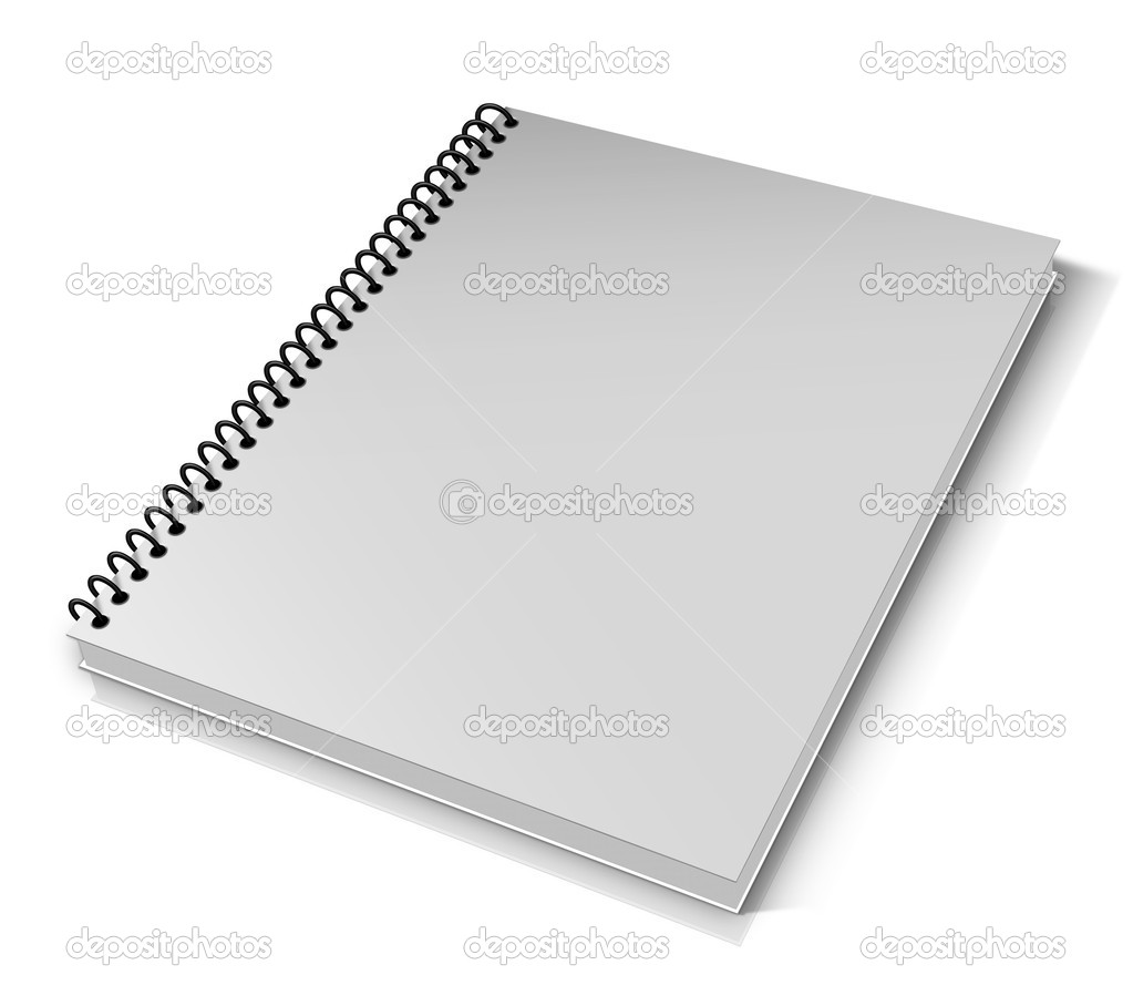 Spiral notebook on surface