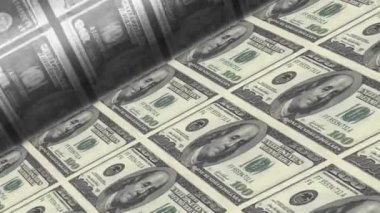 Bizi Doları banknot (100 dolarlık fatura levha baskı ofset).