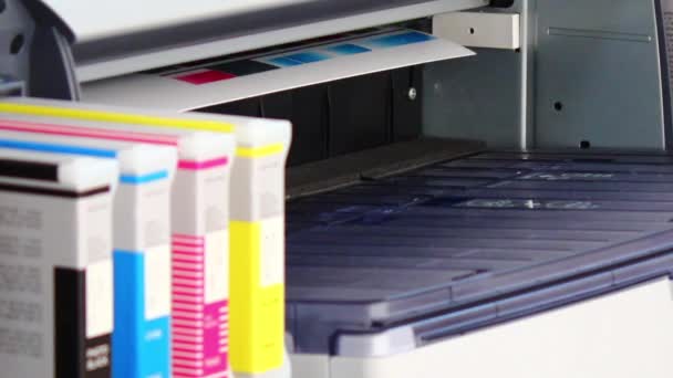 Plotter per stampante di grande formato — Video Stock