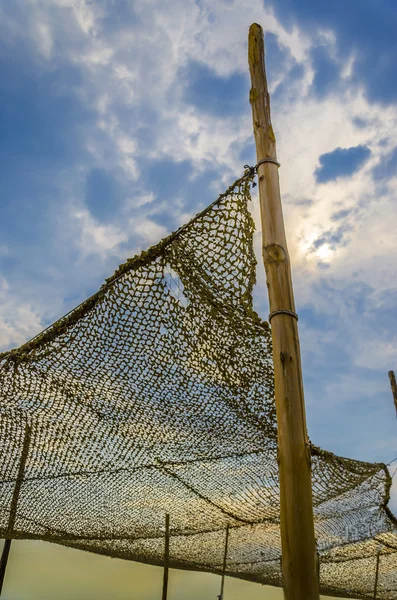 Rede de pesca de cânhamo velho — Fotografia de Stock