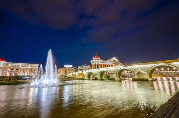 La capitale macedone Skopje — Foto Stock