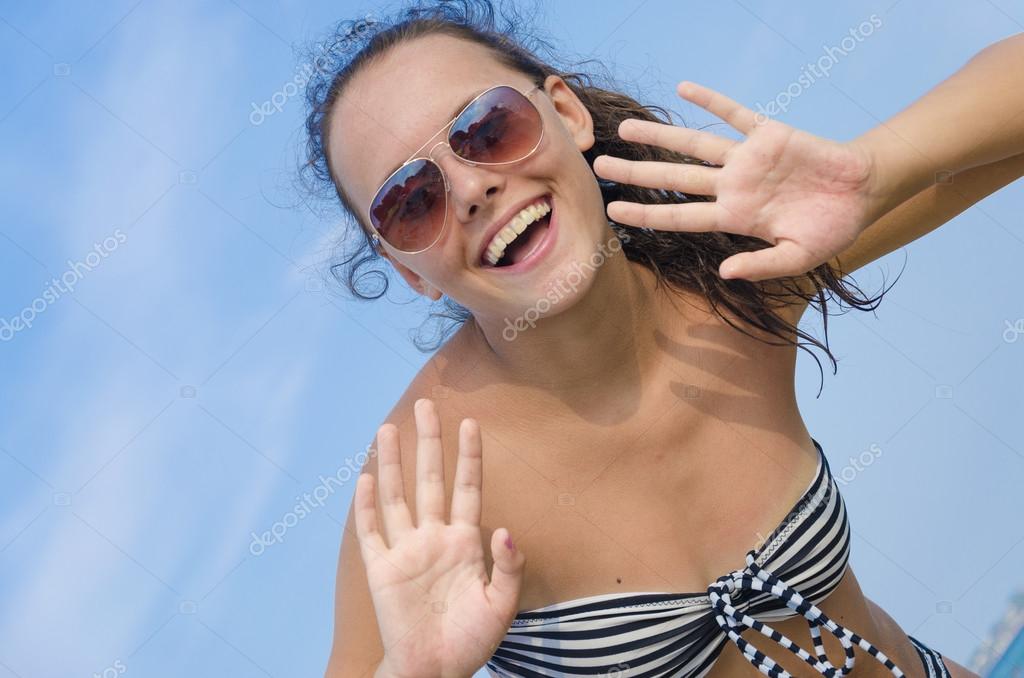 bikini tonåring pool