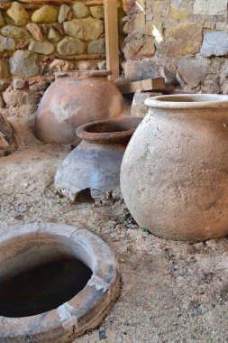 eski kil pot kazı çalışmaları antik kentin kalıntıları yakın çekim