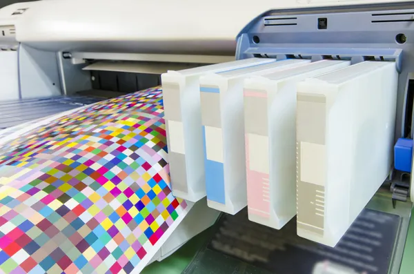 Cartucho de impressora a jato de tinta de grande formato — Fotografia de Stock