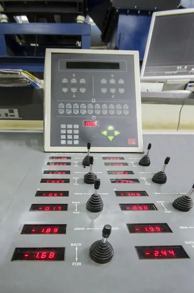 Offset roto printing machine registration control unit — Stock Photo, Image