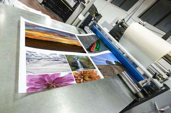 Laminador de rollo de máquina offset — Foto de Stock