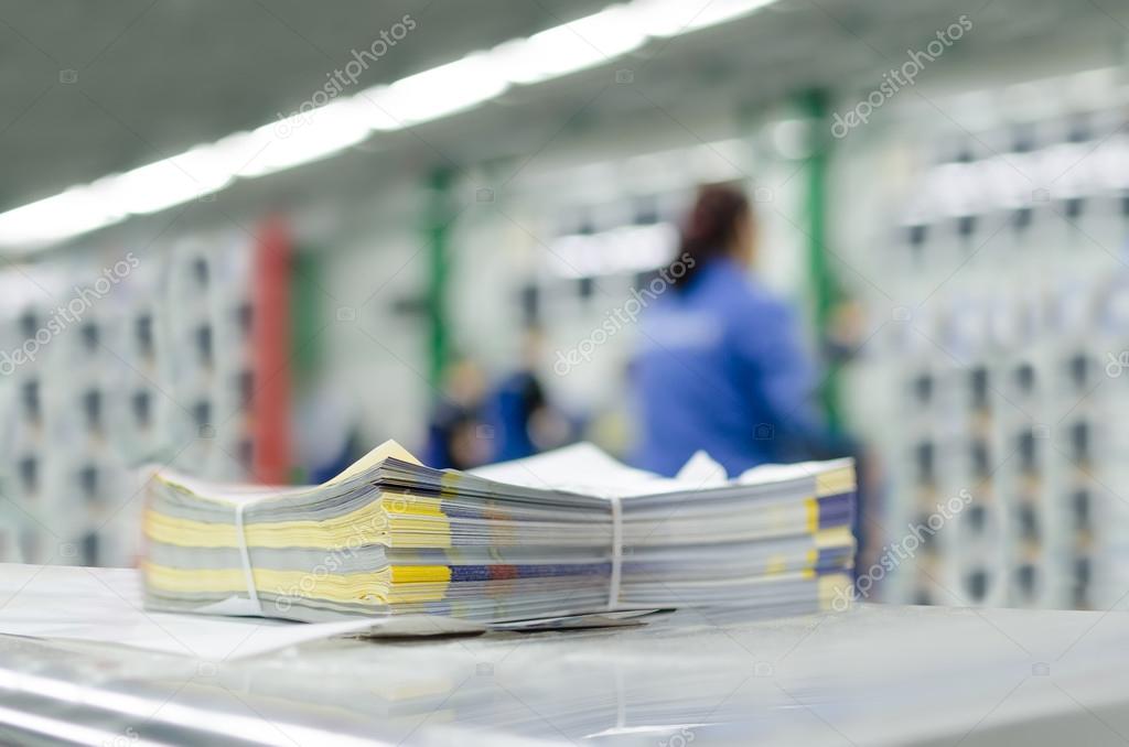 Newspaper production and printing process Stock Photo by ©zefart 48253785