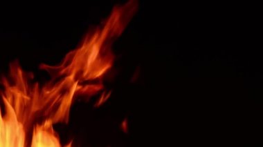 gerçek ahşap ve bacakları ile ateş yakmak.