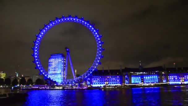 London Eye ruota di osservazione — Video Stock