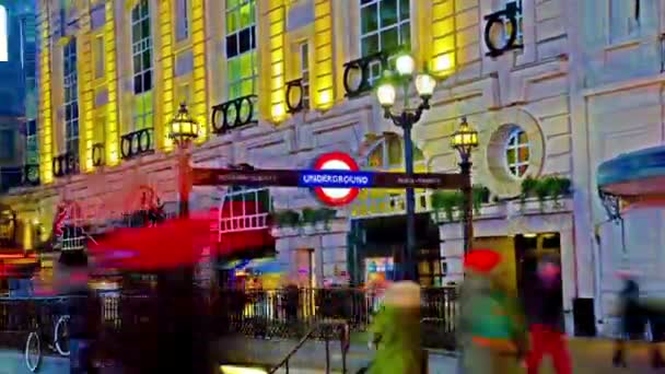 Londra Piccadilly circus — Stok video