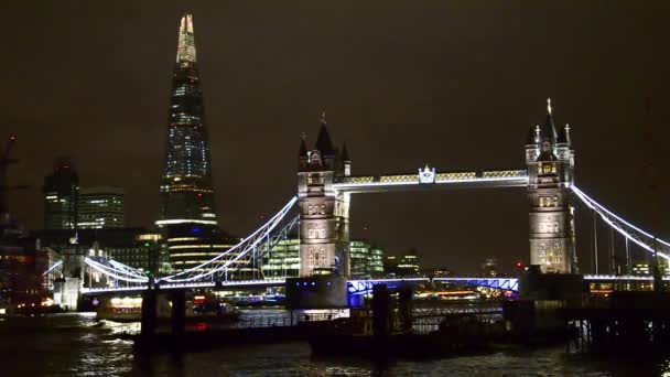 Londen Tower Bridge — Stockvideo