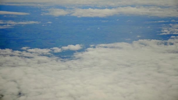 Letecký pohled na Evropu z letadla — Stock video