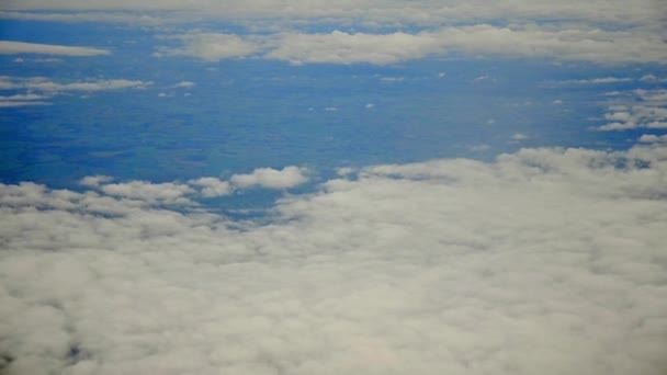 Aerial view of Europe out of an airplane — Stock Video