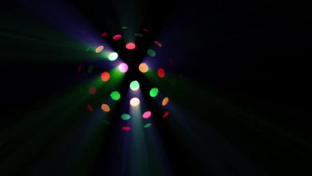 Disco light ball rotating at dark — Stock Video