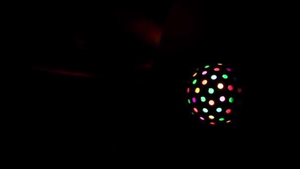 Disco girando bola de luz — Vídeo de stock