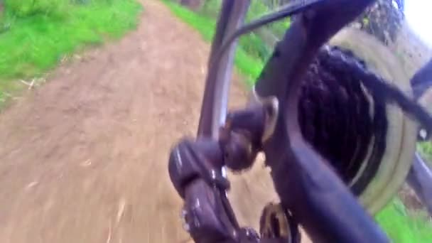 Racing Bike Riding On A Bicycle — Stock Video