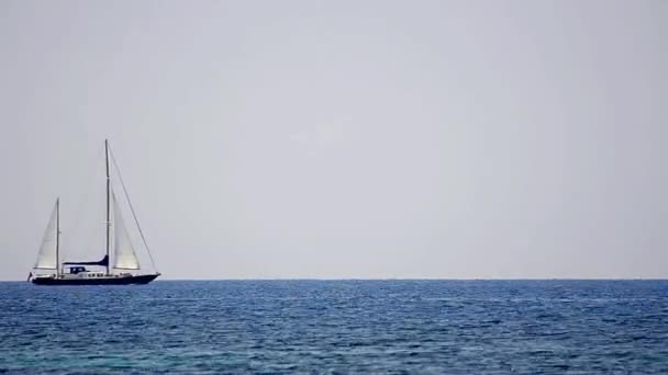 Velero en regata — Vídeos de Stock