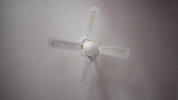 Luz de teto com ventilador — Vídeo de Stock