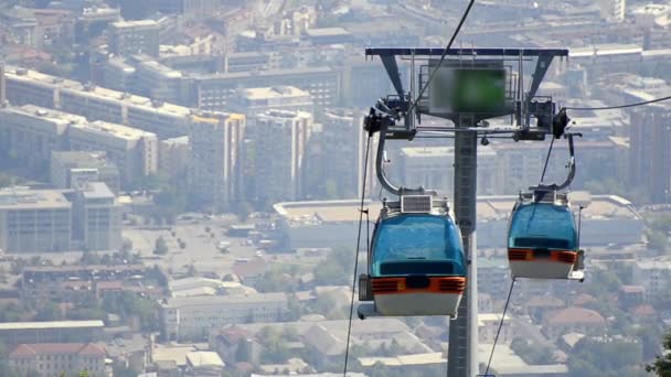 Skopje seen from Vodno mountain — Stock Video