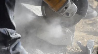 taze beton blok olarak kesme korumak yol inşaatı