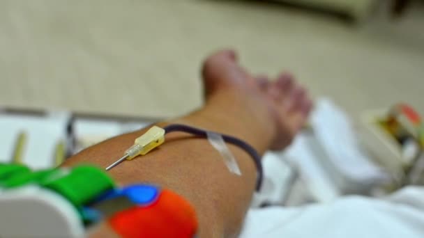 Biorąc testy krwi w laboratorium badawcze — Wideo stockowe