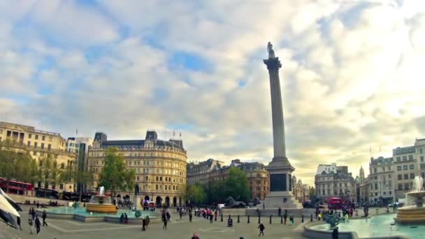 Трафальгарская площадь в Лондоне — стоковое видео