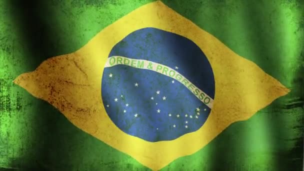 Bandera de Brasil — Vídeos de Stock