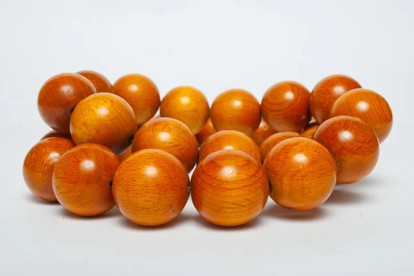Huge wood beads — Stock Photo, Image