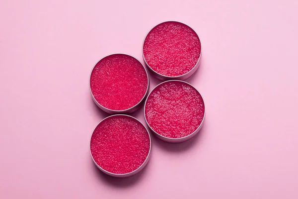 Set Exfoliantes Labiales Azúcar Caja Metálica — Foto de Stock