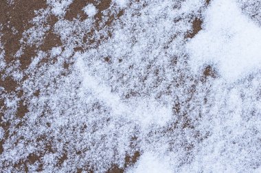 Yerdeki doğal kış karı, dokulu arka plan.