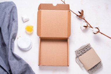 Geri dönüşümlü paket, sıfır atık eşya için parton paketi, em