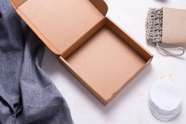 Geri dönüşümlü paket, sıfır atık eşya için parton paketi, em