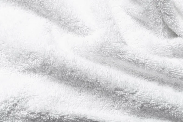 Biały Ręcznik Frotte Teksturowane Tło — Zdjęcie stockowe