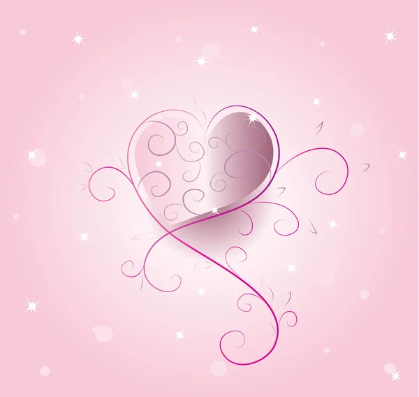 Romantic heart vector — Stock Vector