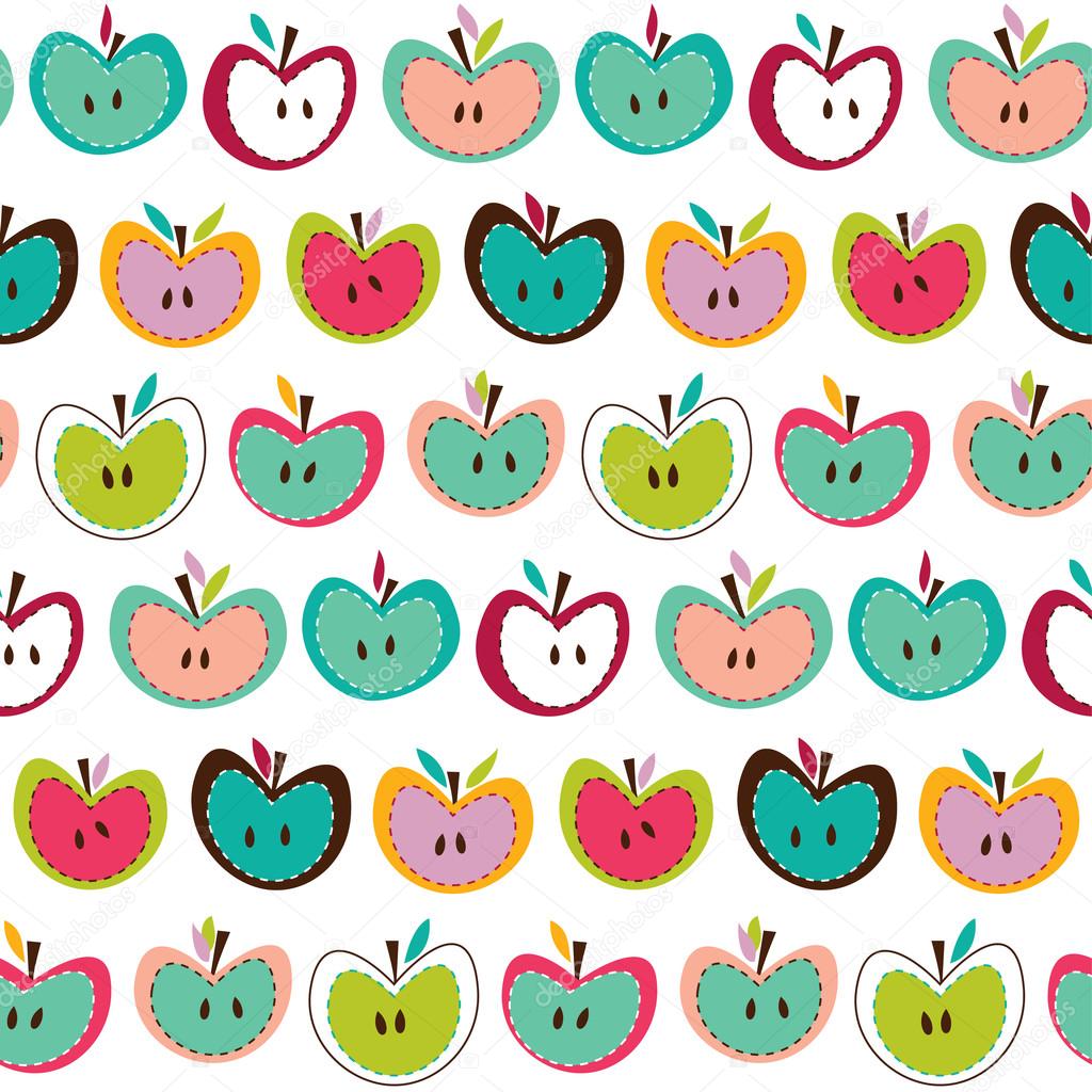 cute apple seamless pattern