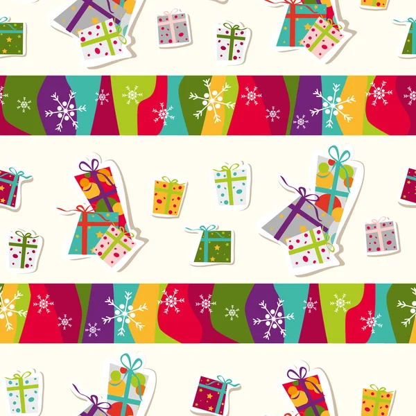 Seamless Pattern with Presents — Stock Vector