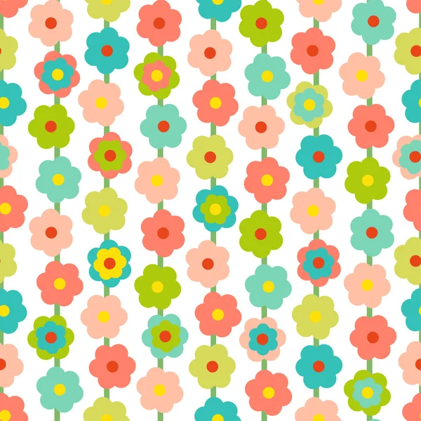 Retro naadloze patroon met kleine bloemen — Stockvector