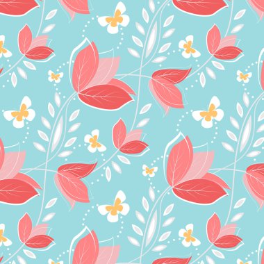 vintage çiçekler ile Seamless Modeli