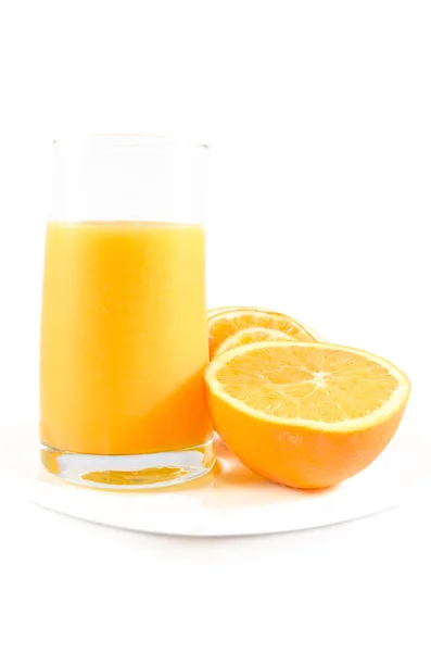 オレンジ スライスのオレンジ ジュース ストック画像